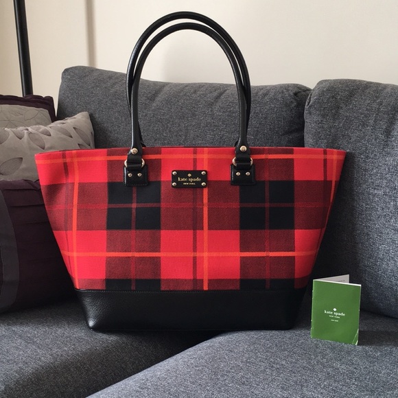 kate spade Handbags - NWOT Kate Spade Wellesley Plaid Medium Harmony